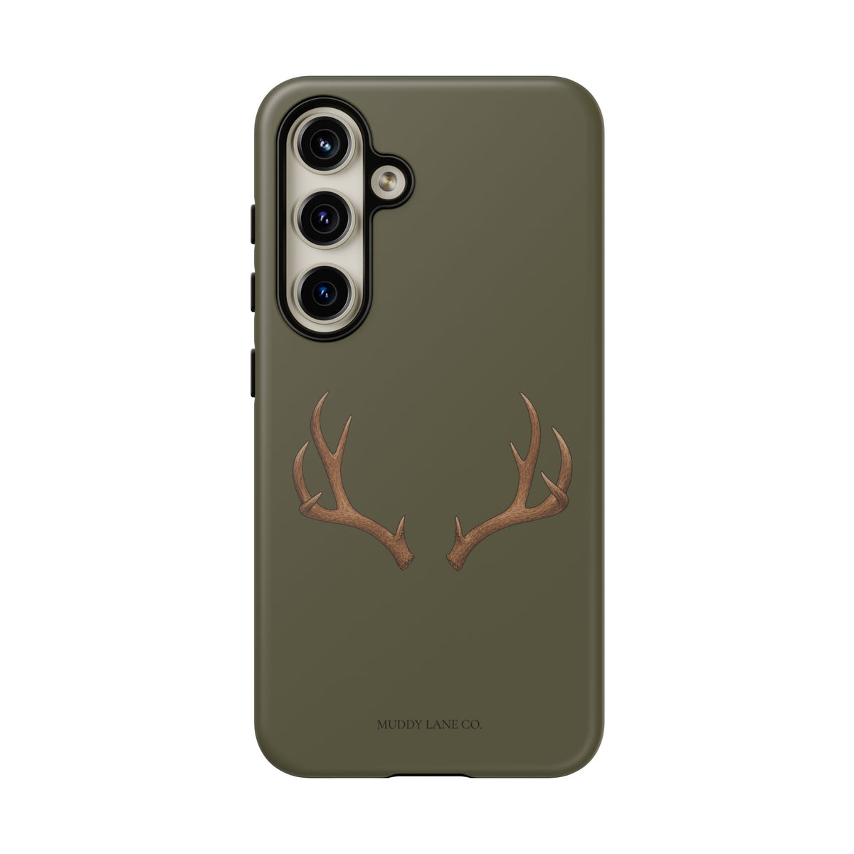 Antlers Tough Phone Case in Muddy Green Matte