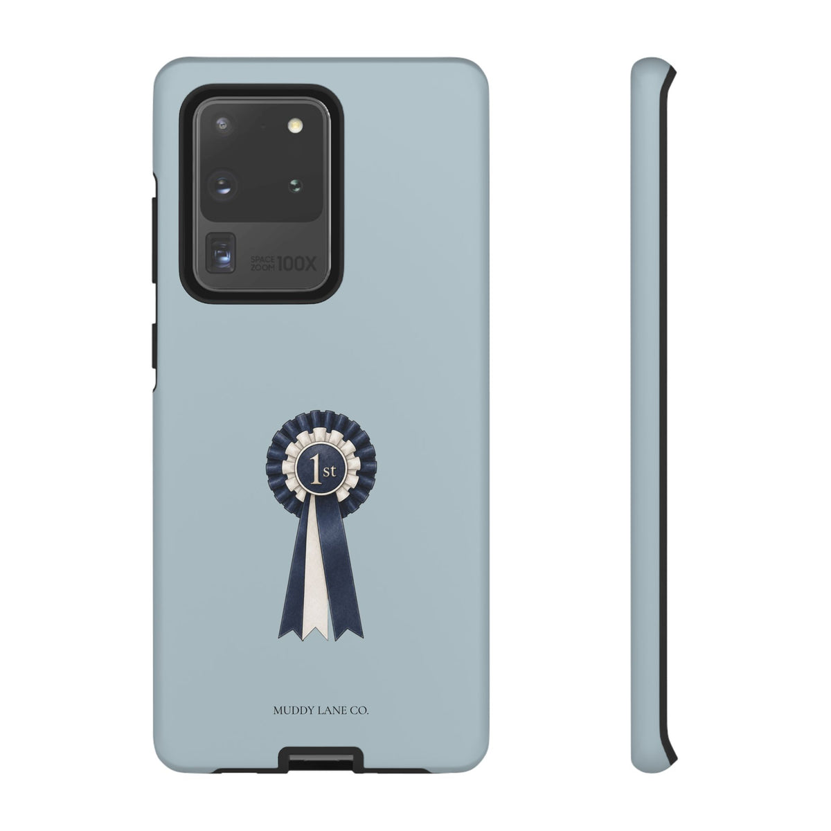 Rosette Tough Phone Case in Dusty Blue Matte