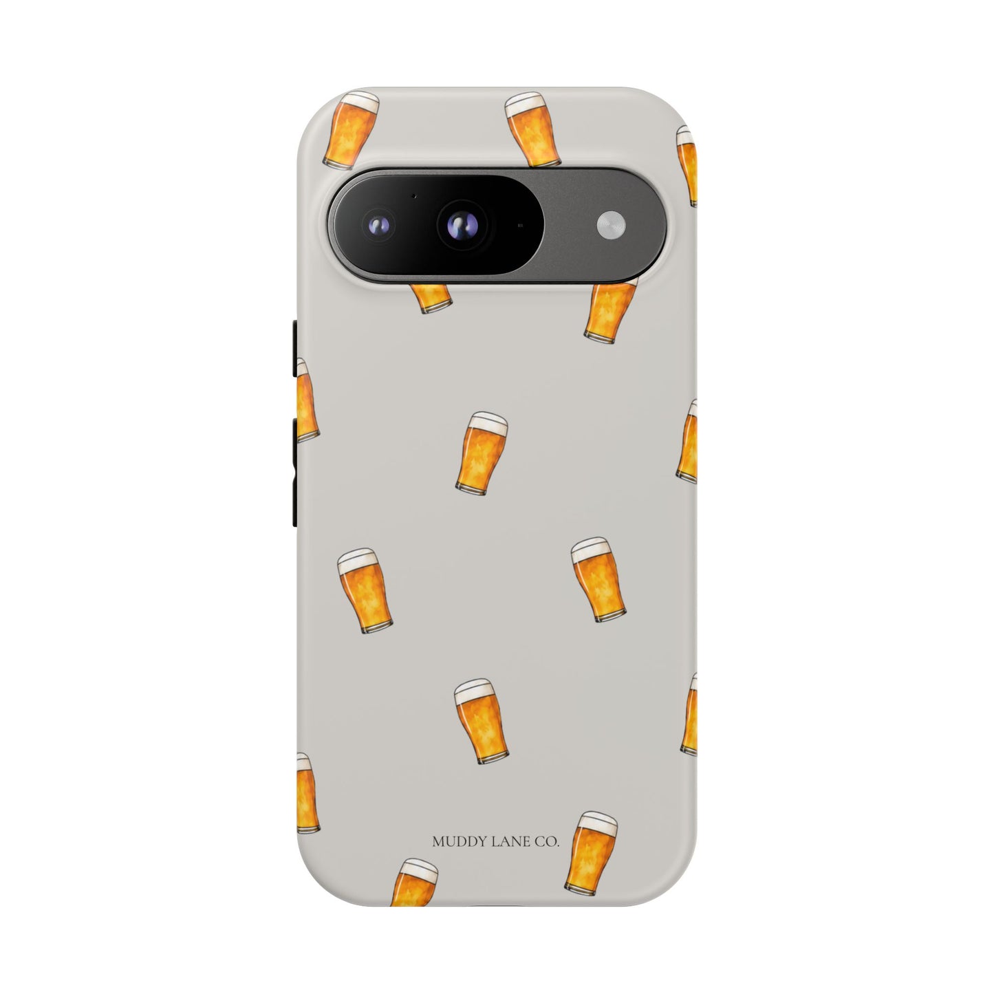 Pint Pattern Tough Phone Case in Soft Grey Matte
