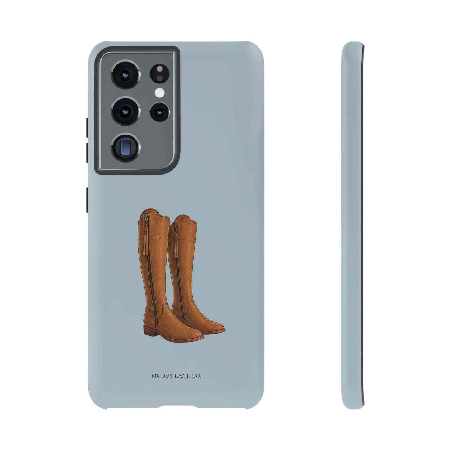 Riding Boots Tough Phone Case in Dusty Blue Matte