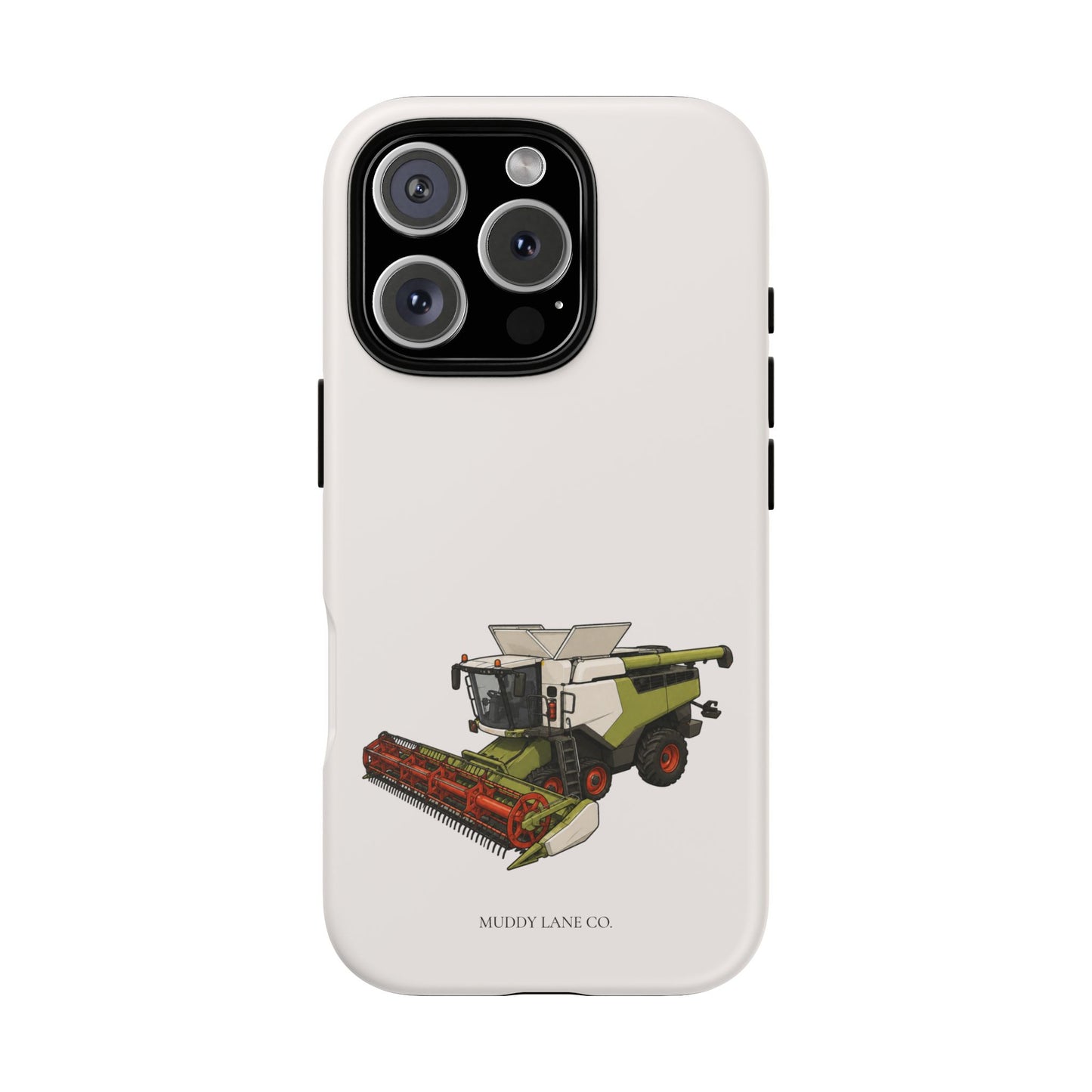 Combine Harvester Tough Phone Case in Warm Cream Matte