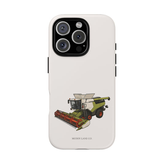 Combine Harvester Tough Phone Case in Warm Cream Matte