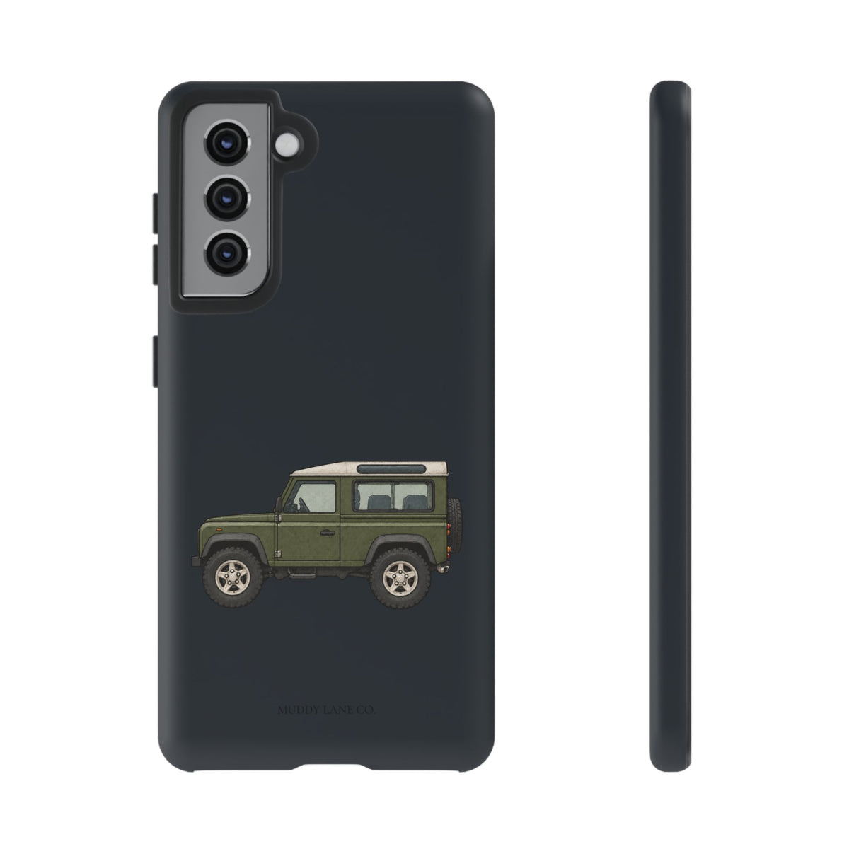 Green Classic 4x4 Tough Phone Case in Charcoal Navy Matte
