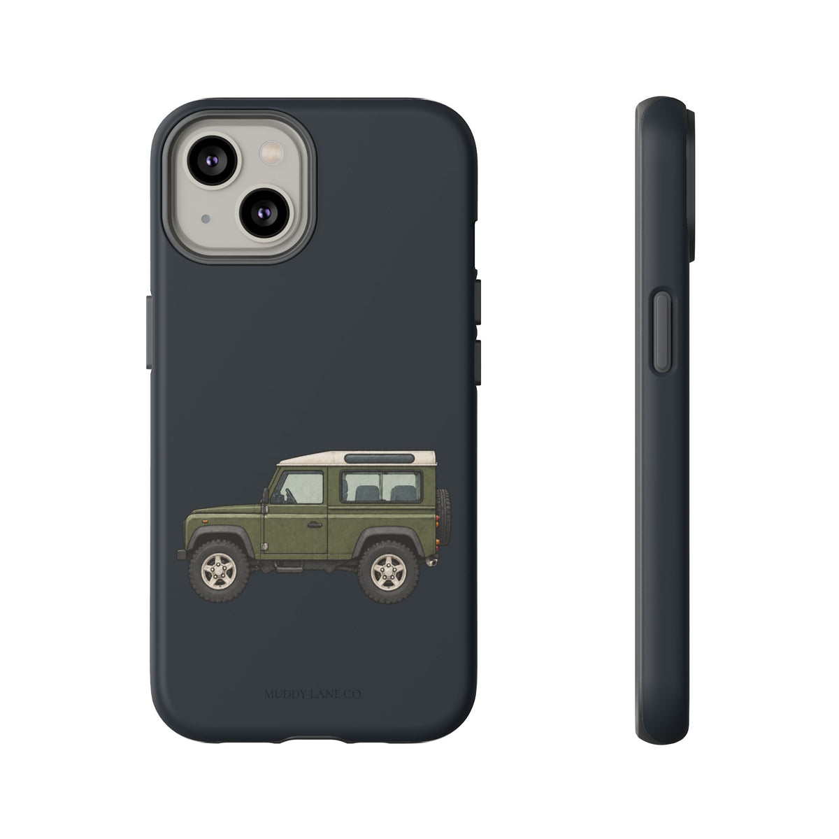 Green Classic 4x4 Tough Phone Case in Charcoal Navy Matte
