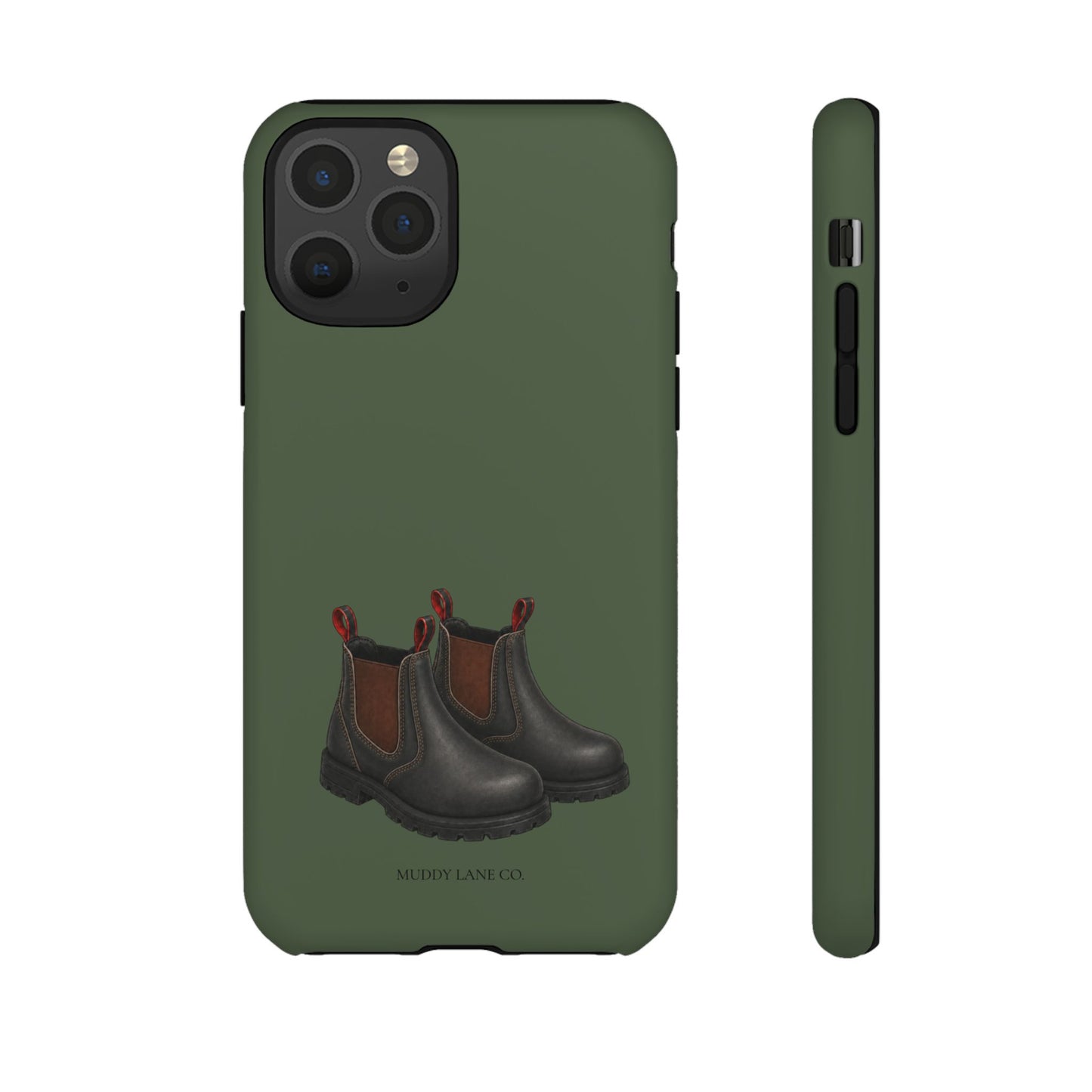 Yard Boots Tough Phone Case in Forest Green Matte