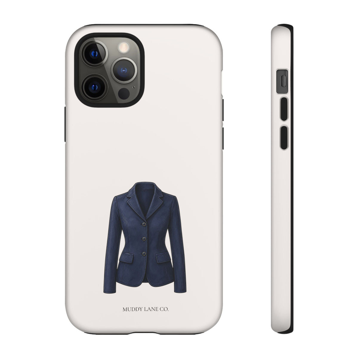 Navy Show Jacket Tough Phone Case in Warm Cream Matte