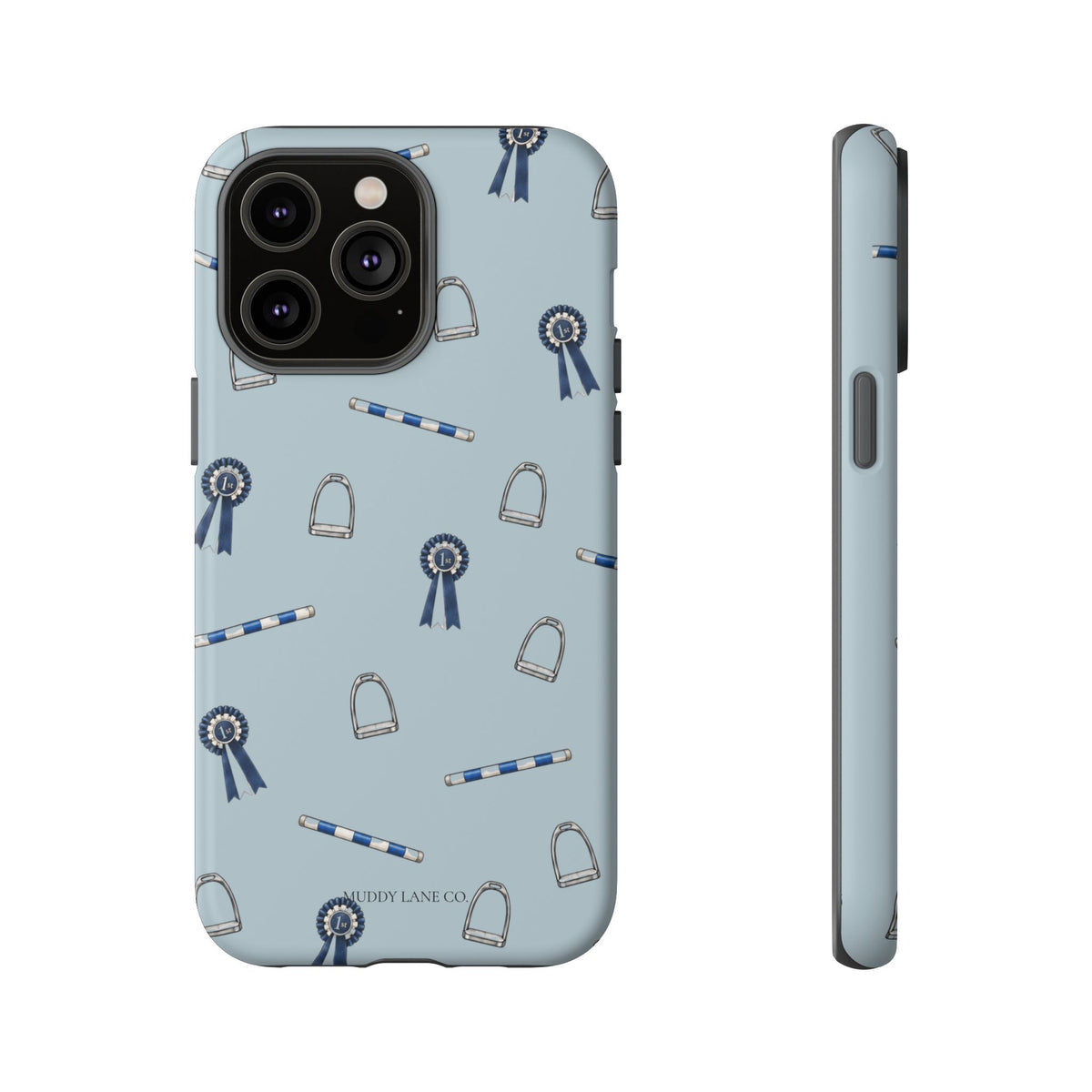 Show Day Pattern Tough Phone Case in Dusty Blue Matte