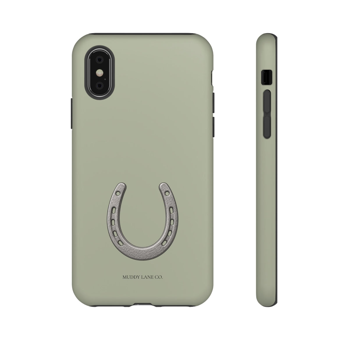 Horseshoe Tough Phone Case in Light Sage Matte