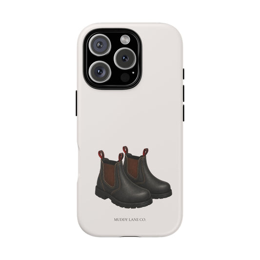 Yard Boots Tough Phone Case in Warm Cream Matte