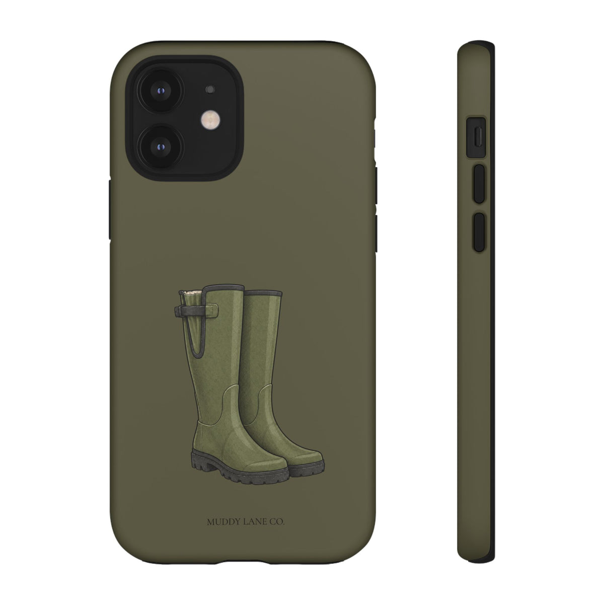 Wellies Tough Phone Case in Muddy Green Matte