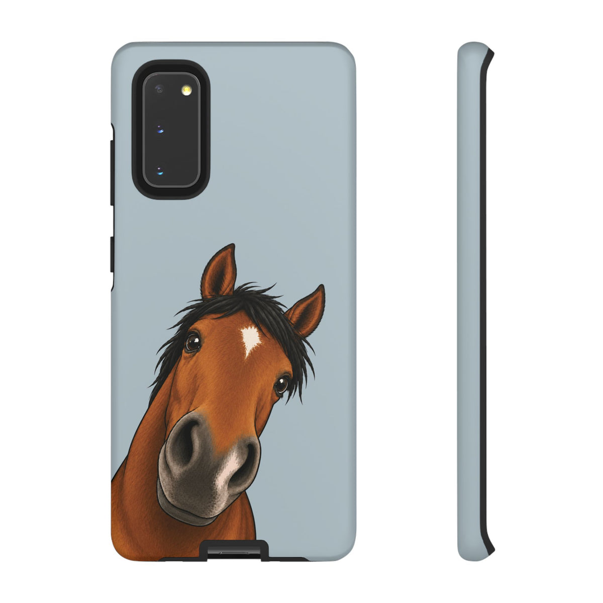 Boop Horse Tough Phone Case in Dusty Blue Matte