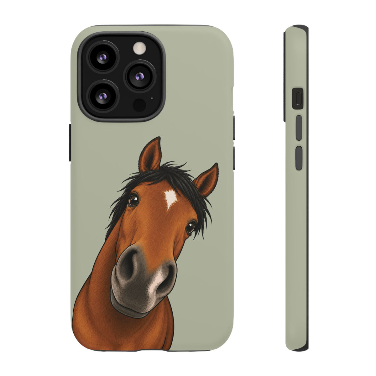 Boop Horse Tough Phone Case in Light Sage Matte