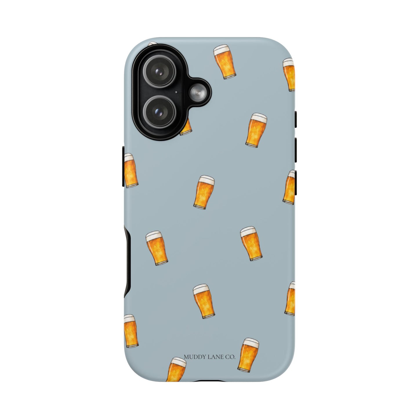Pint Pattern Tough Phone Case in Dusty Blue Matte