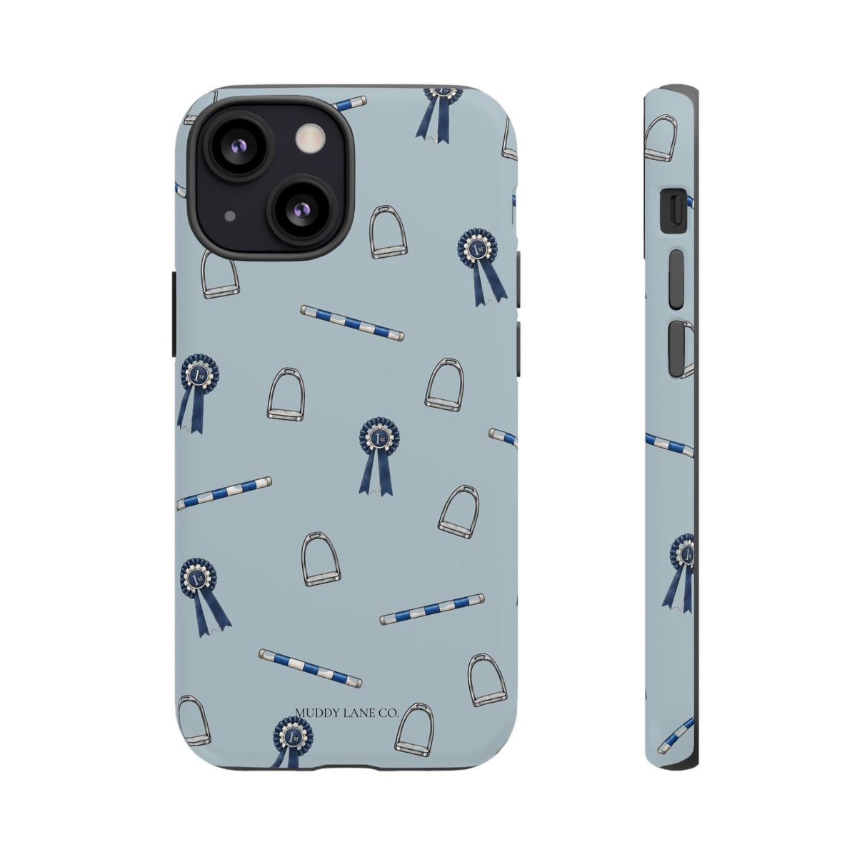 Show Day Pattern Tough Phone Case in Dusty Blue Matte