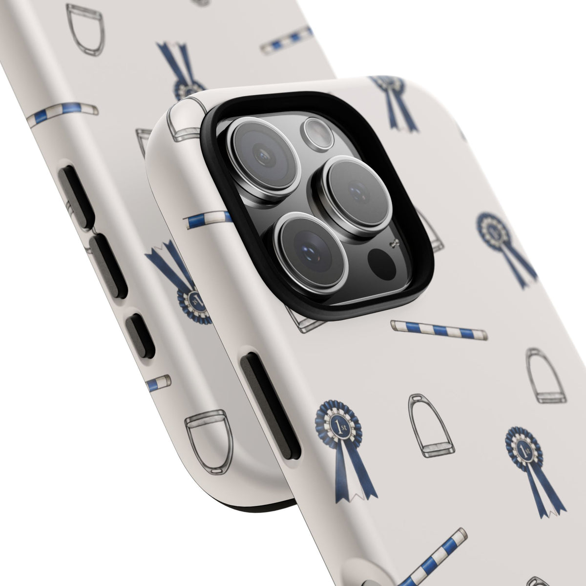 Show Day Pattern Tough Phone Case in Warm Cream Matte