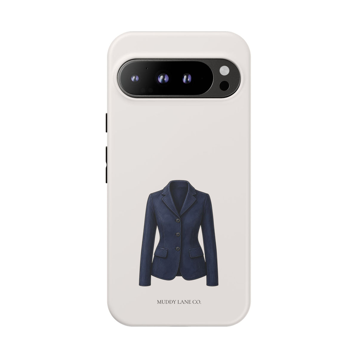 Navy Show Jacket Tough Phone Case in Warm Cream Matte