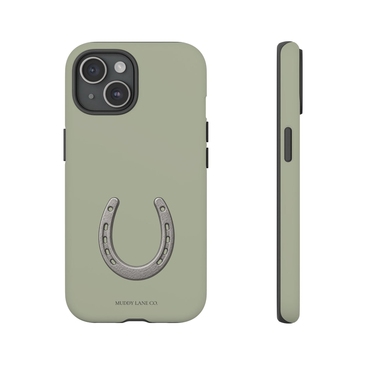 Horseshoe Tough Phone Case in Light Sage Matte
