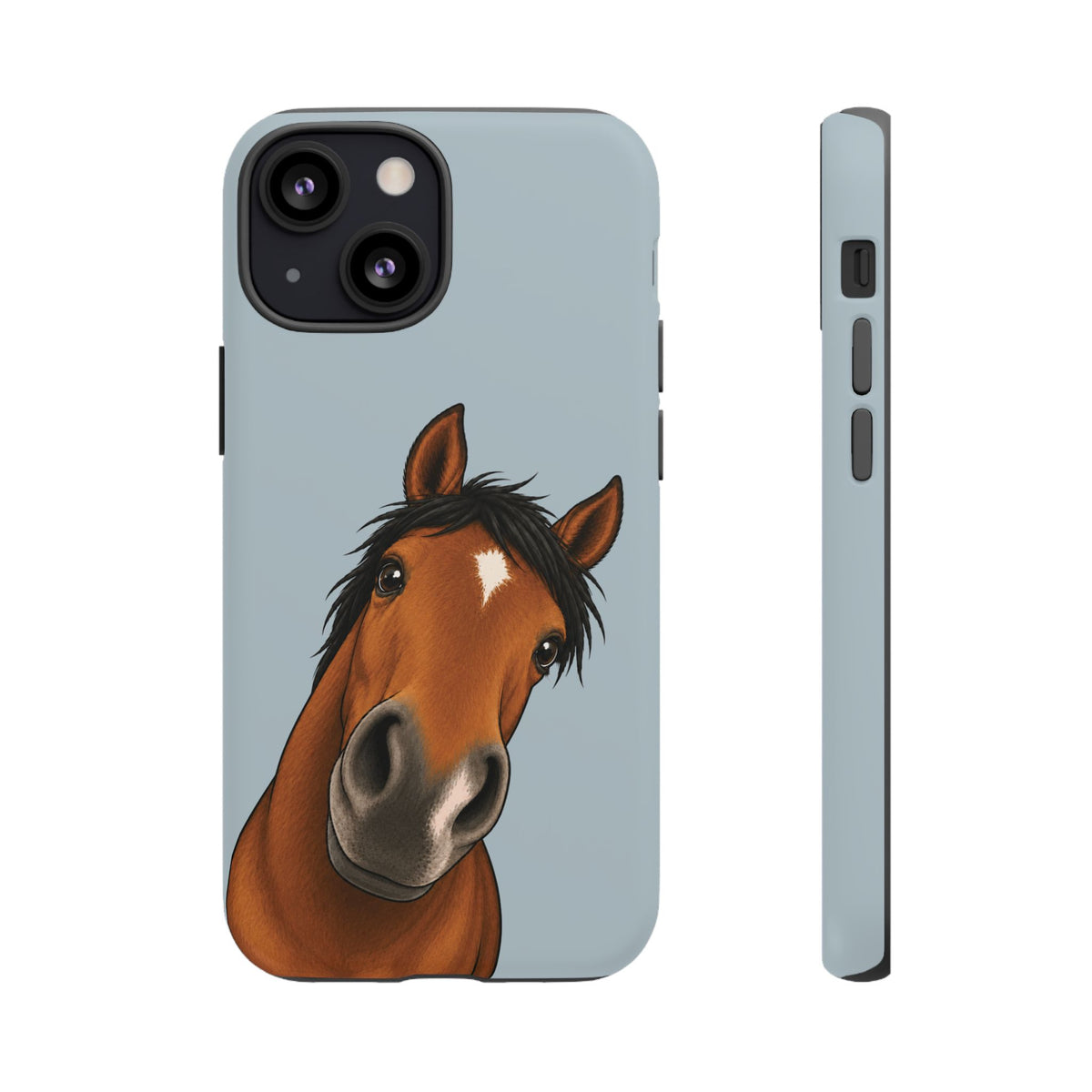 Boop Horse Tough Phone Case in Dusty Blue Matte