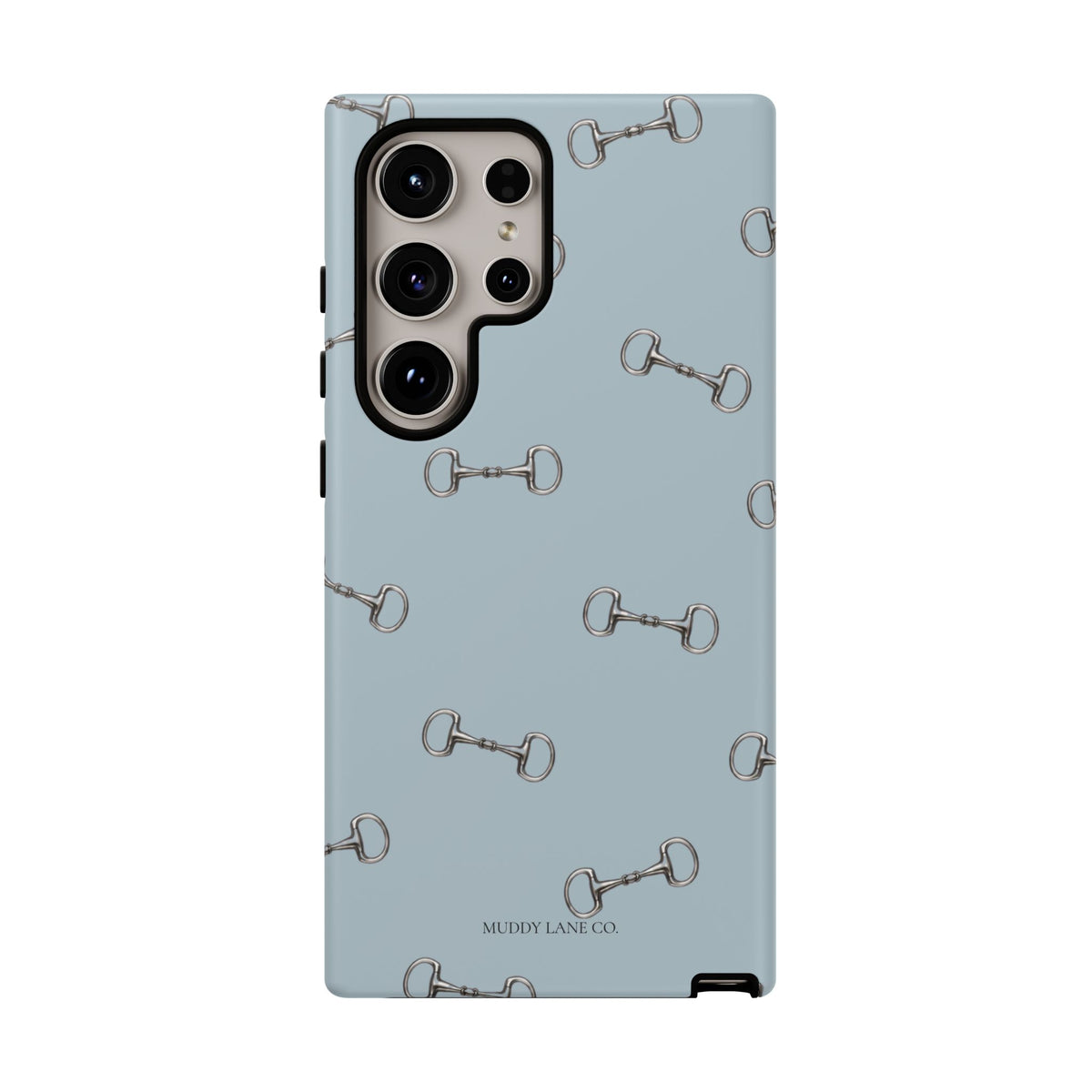 Horse Bit Pattern Tough Phone Case in Dusty Blue Matte