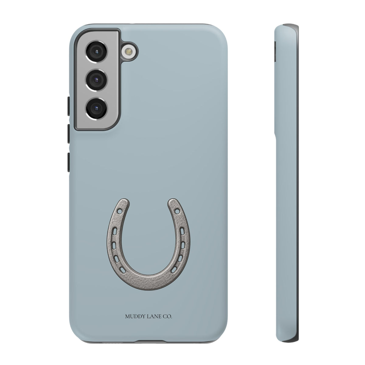 Horseshoe Tough Phone Case in Dusty Blue Matte