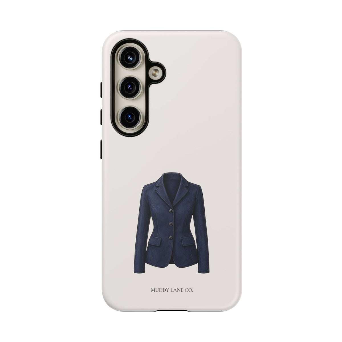 Navy Show Jacket Tough Phone Case in Warm Cream Matte