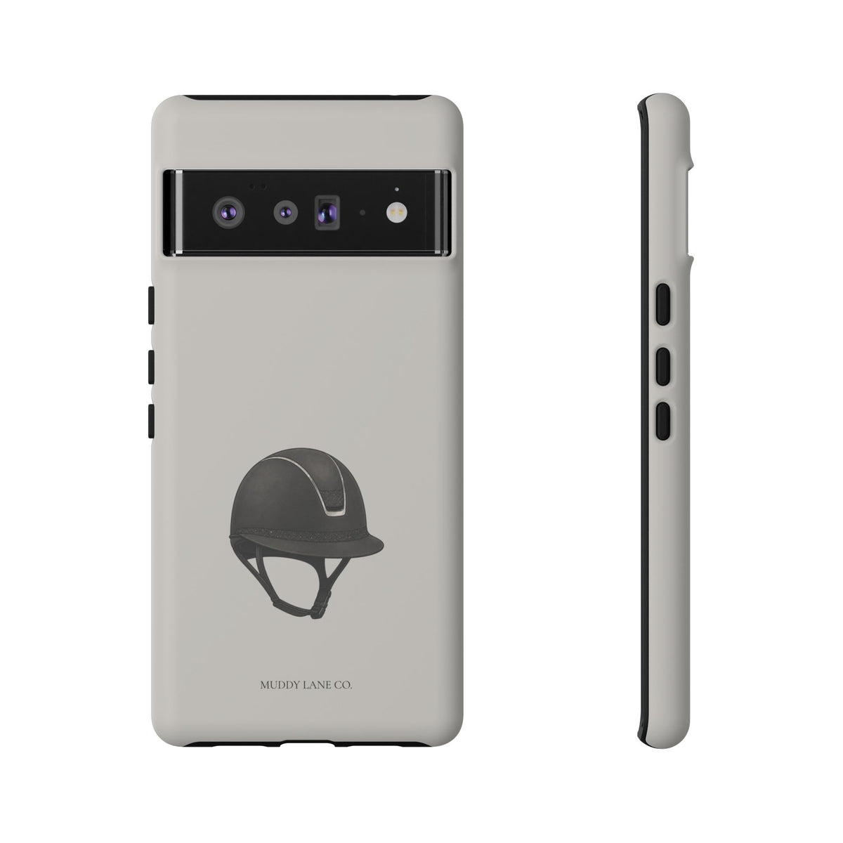 Riding Helmet Tough Phone Case in Soft Grey Matte