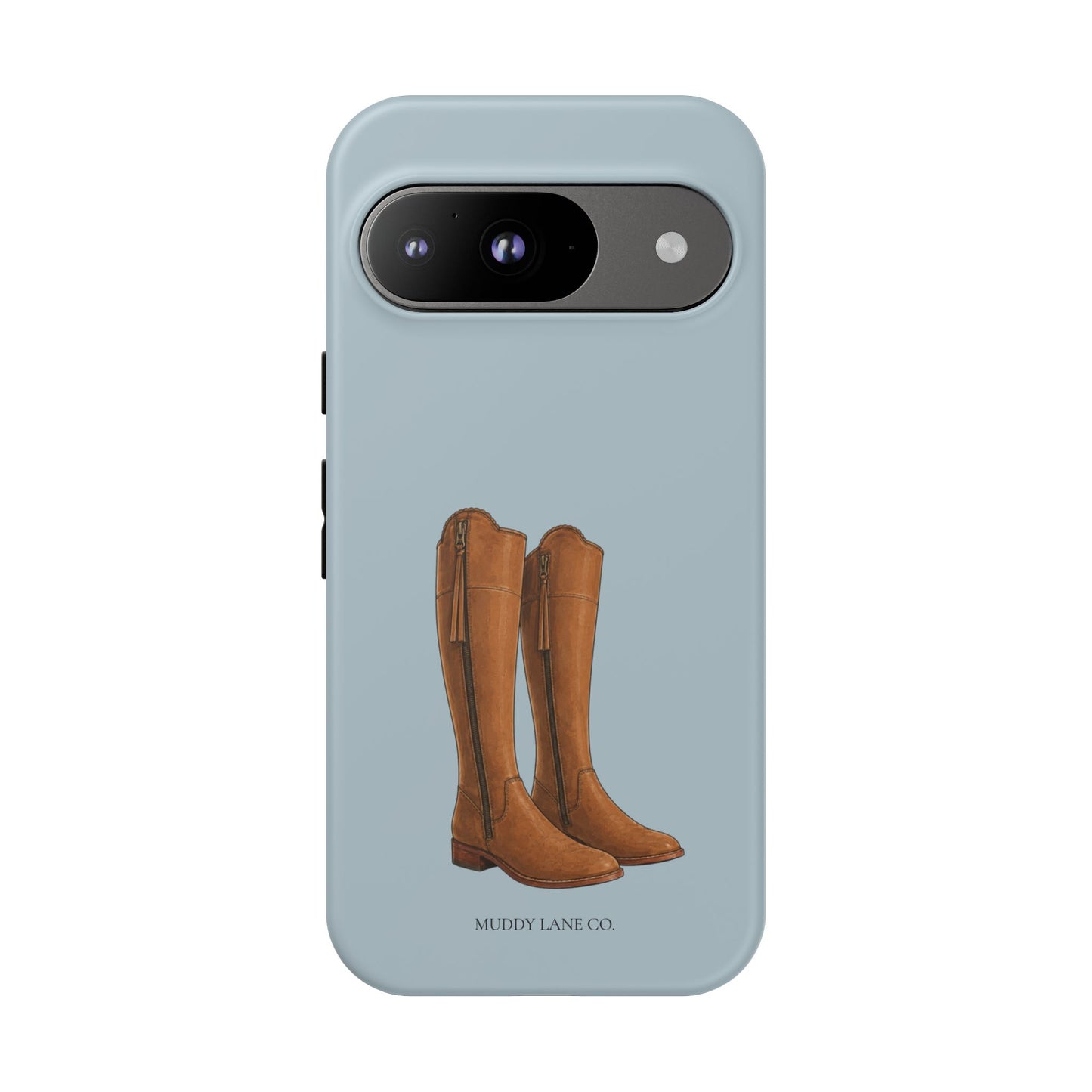 Riding Boots Tough Phone Case in Dusty Blue Matte