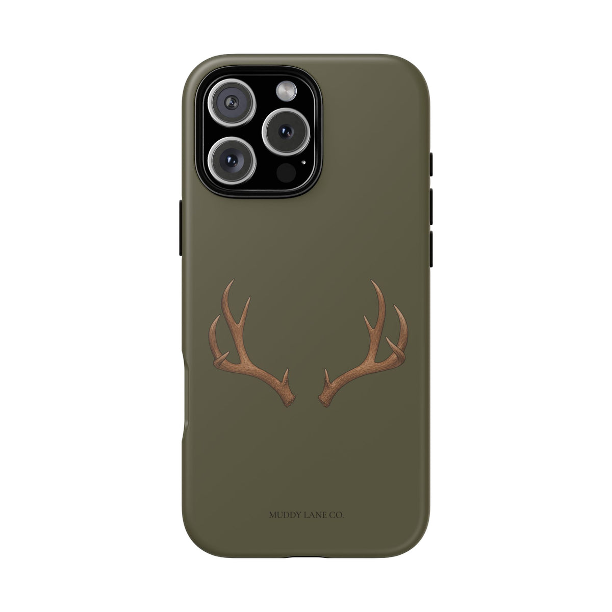 Antlers Tough Phone Case in Muddy Green Matte