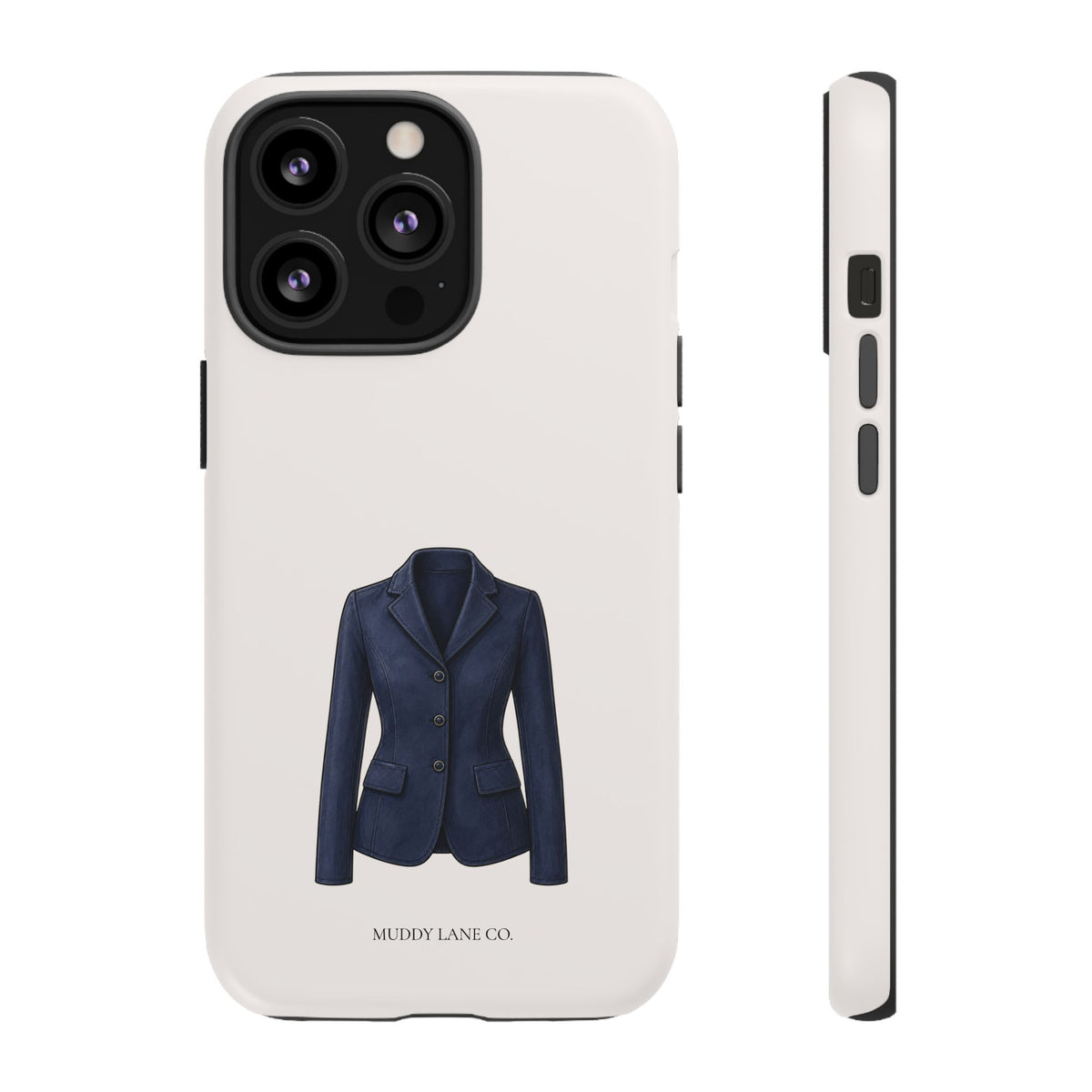 Navy Show Jacket Tough Phone Case in Warm Cream Matte