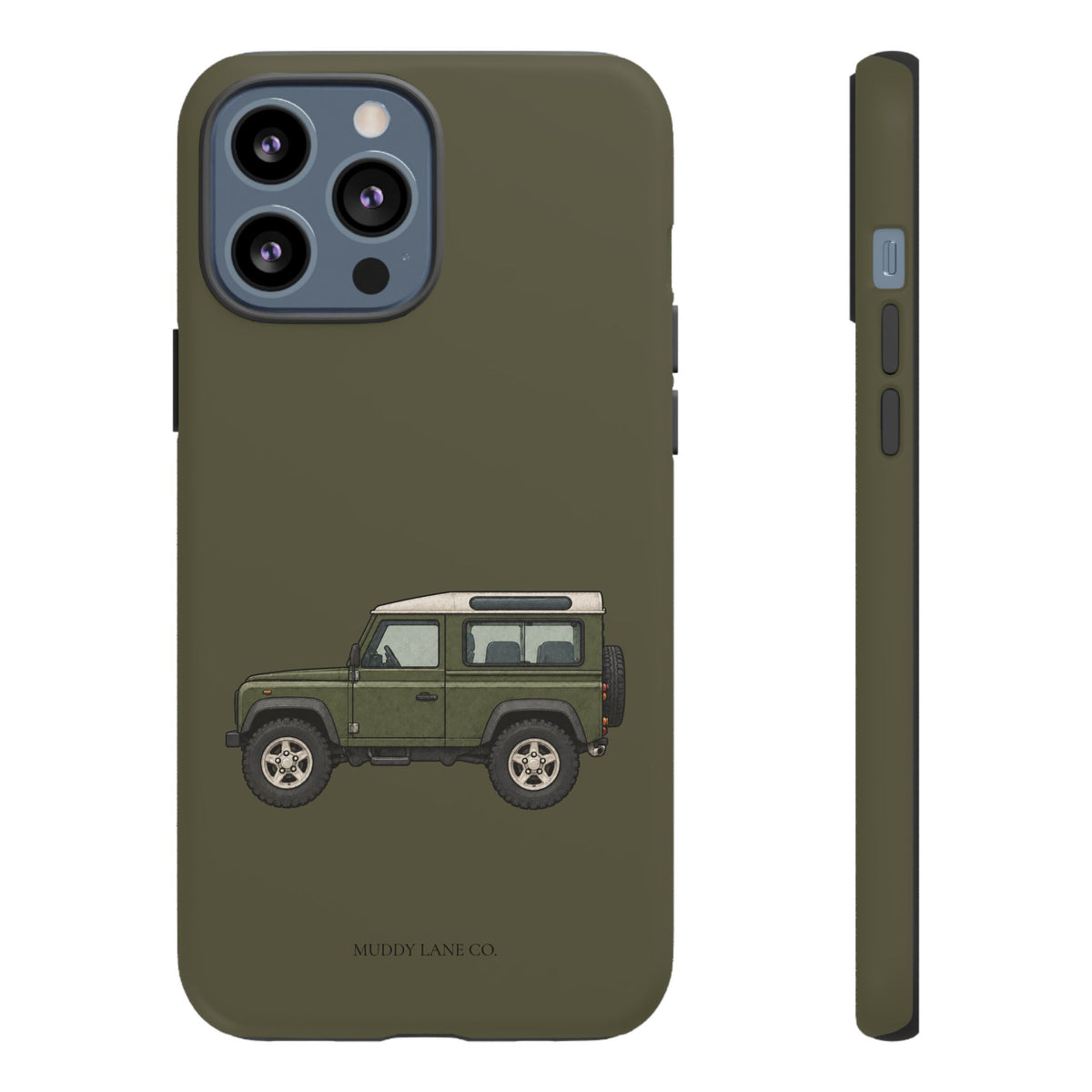 Green Classic 4x4 Tough Phone Case in Muddy Green Matte
