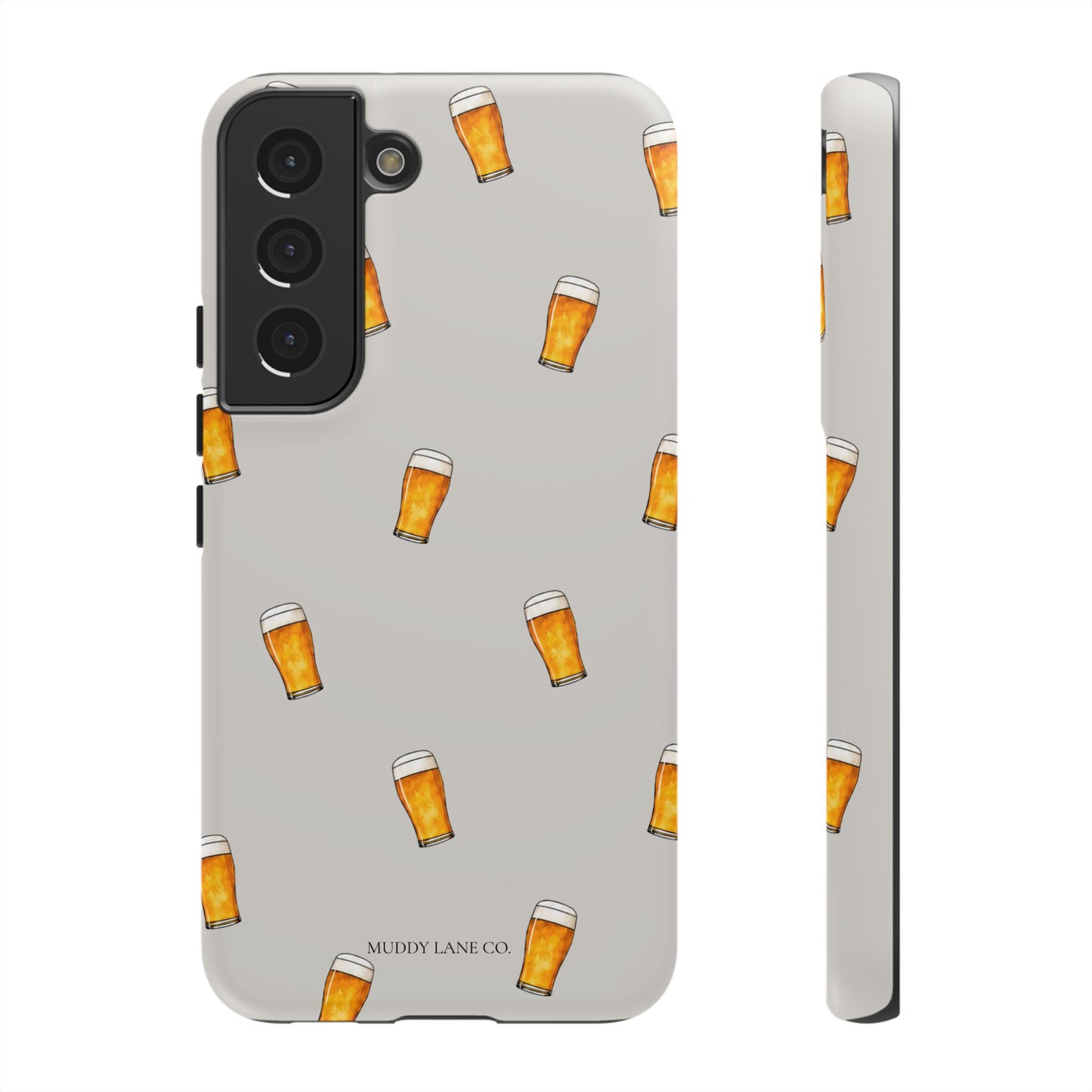 Pint Pattern Tough Phone Case in Soft Grey Matte