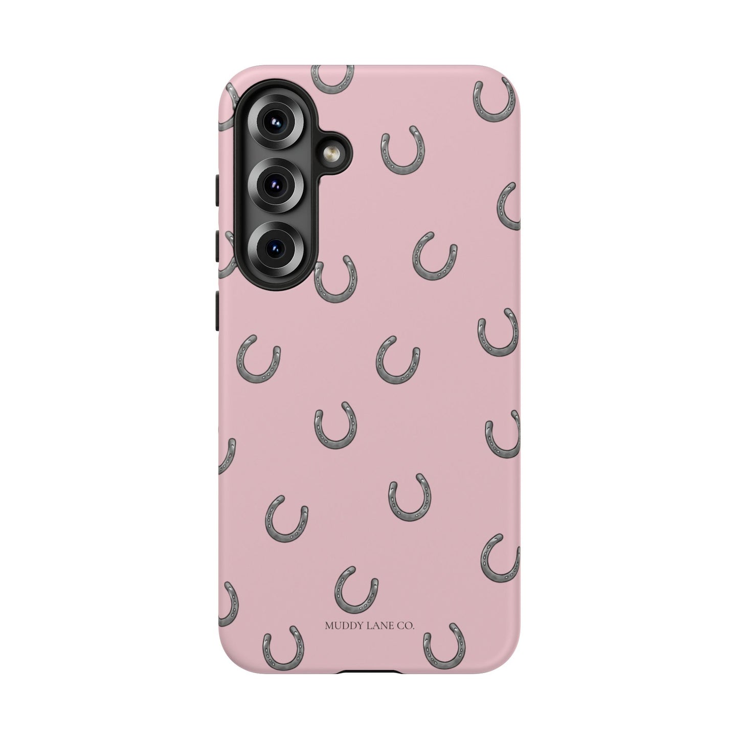 Horseshoe Pattern Tough Phone Case in Soft Rosette Pink Matte
