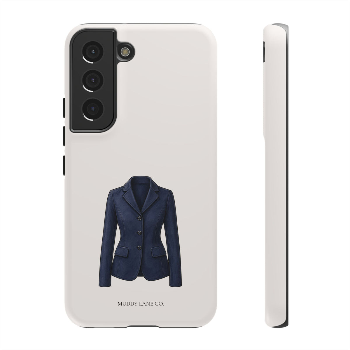 Navy Show Jacket Tough Phone Case in Warm Cream Matte