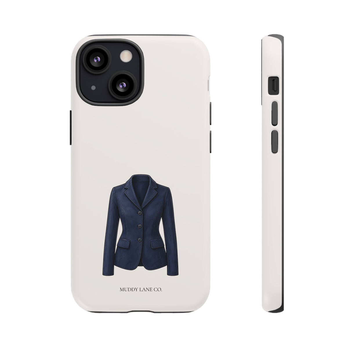 Navy Show Jacket Tough Phone Case in Warm Cream Matte