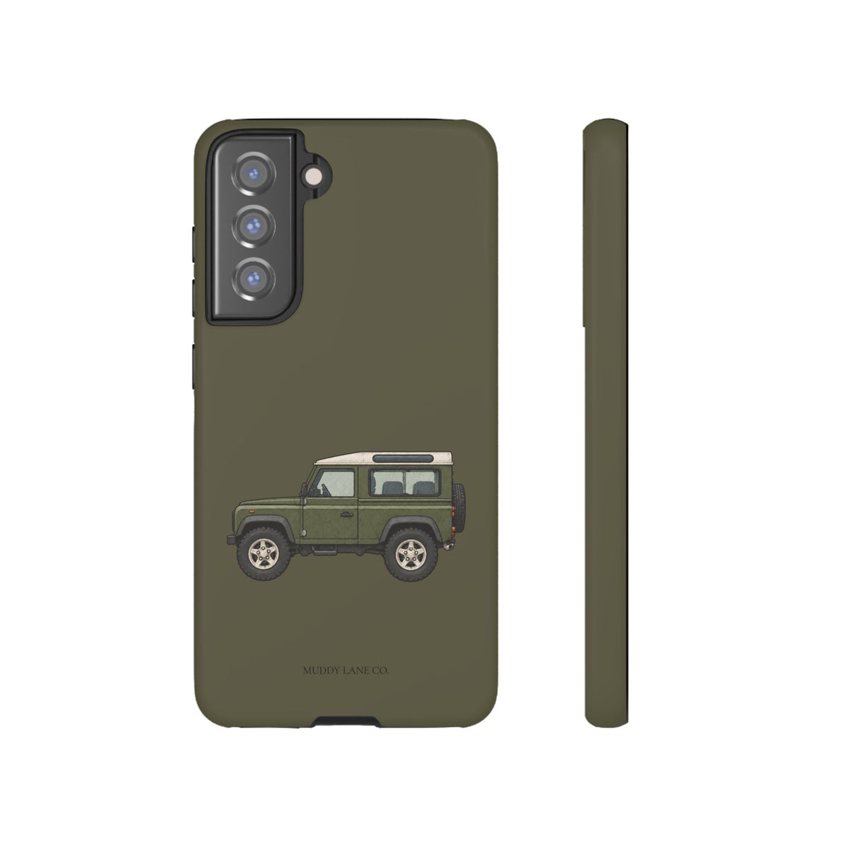 Green Classic 4x4 Tough Phone Case in Muddy Green Matte