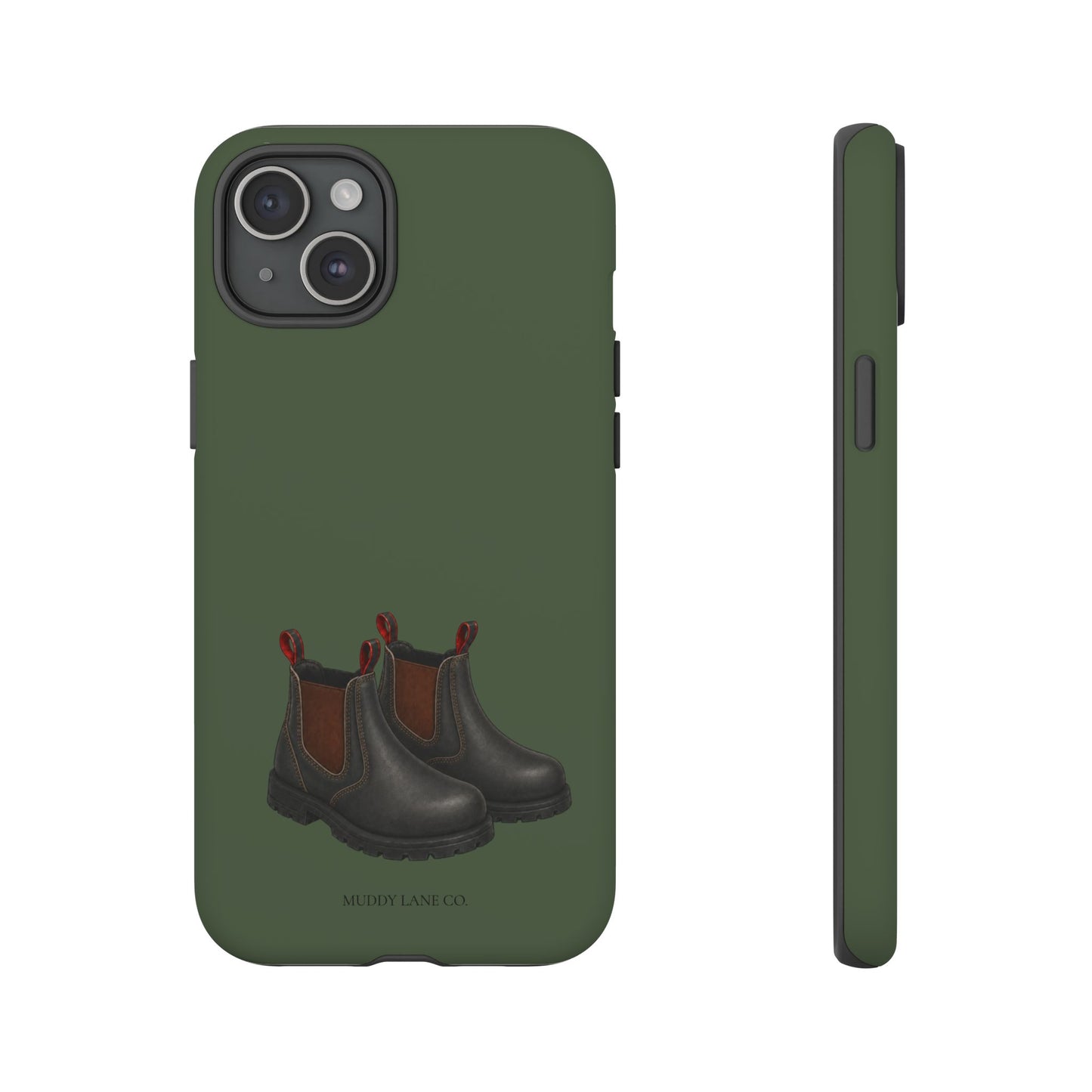Yard Boots Tough Phone Case in Forest Green Matte