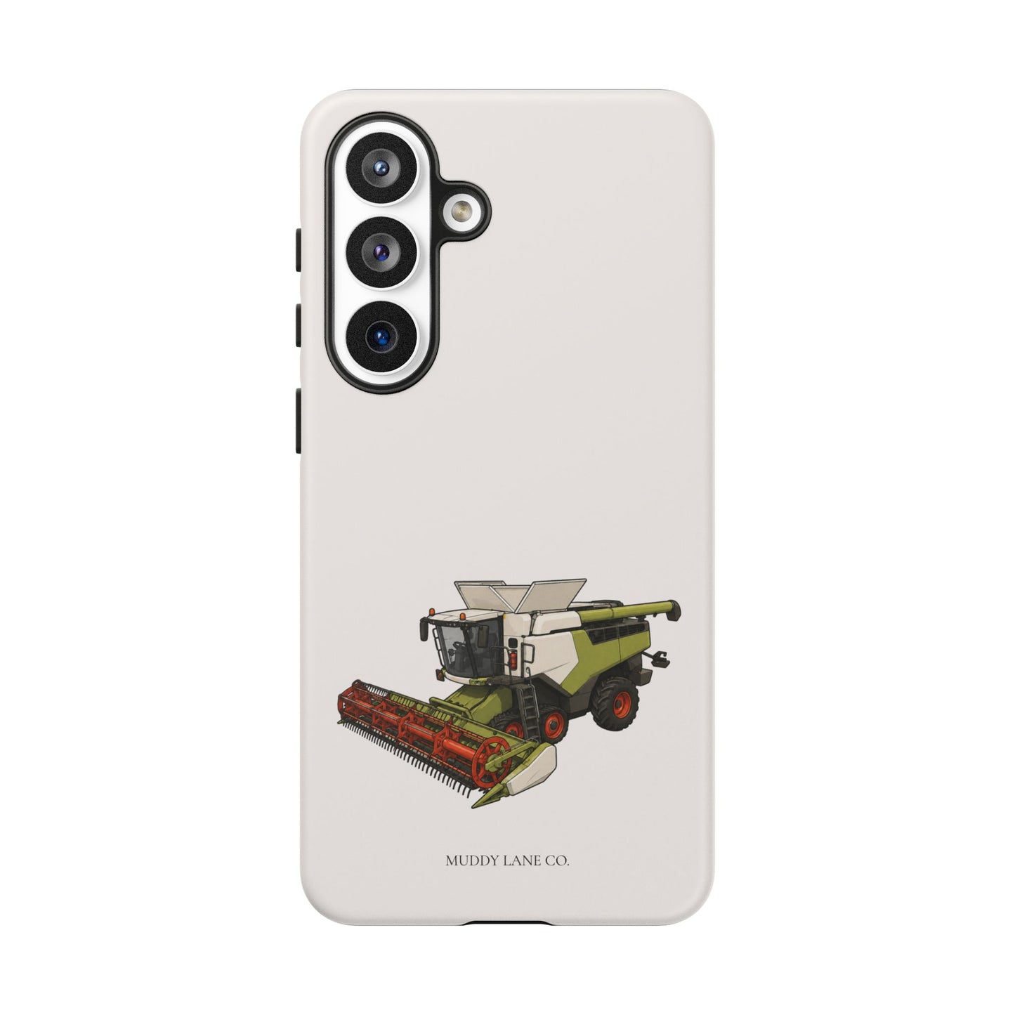 Combine Harvester Tough Phone Case in Warm Cream Matte