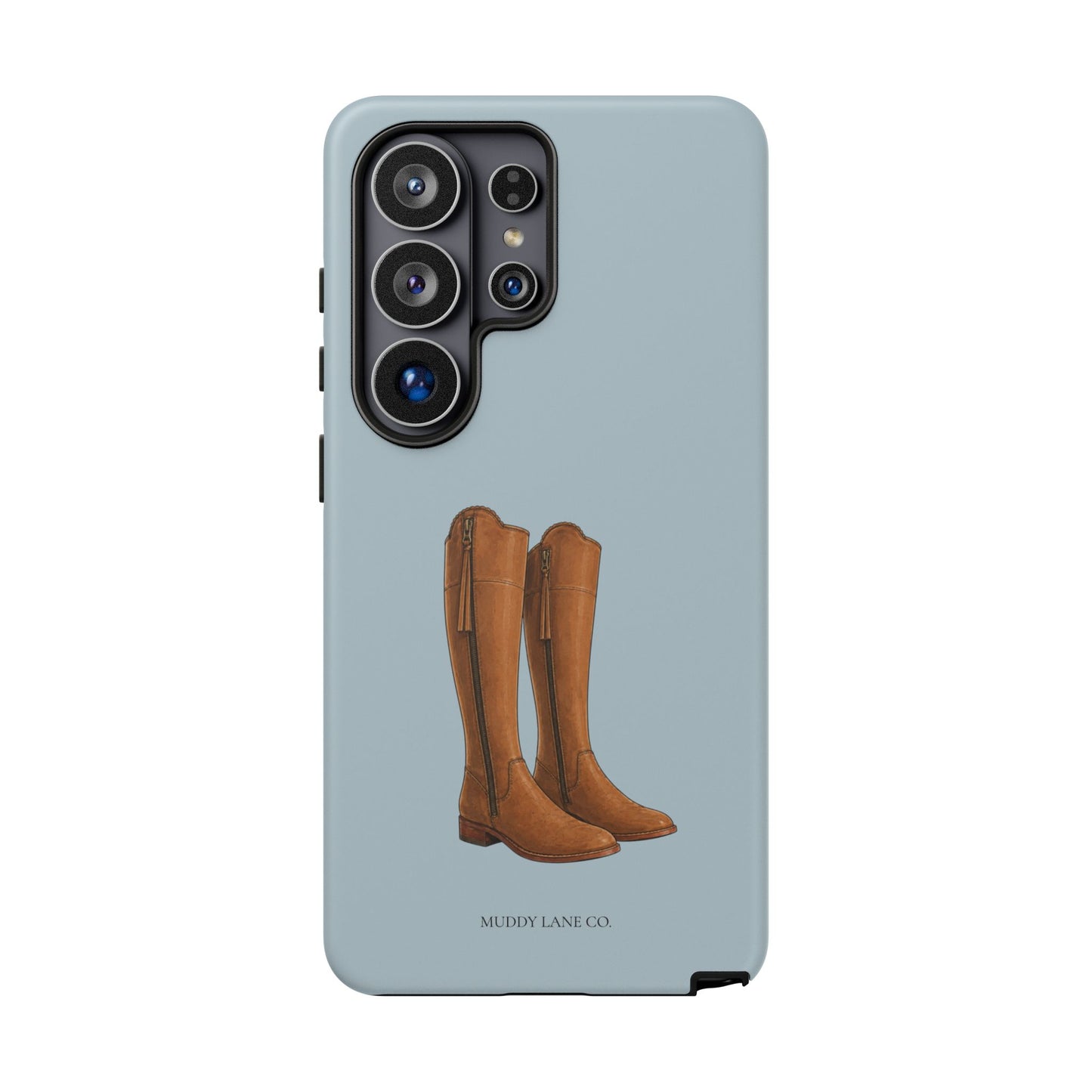Riding Boots Tough Phone Case in Dusty Blue Matte