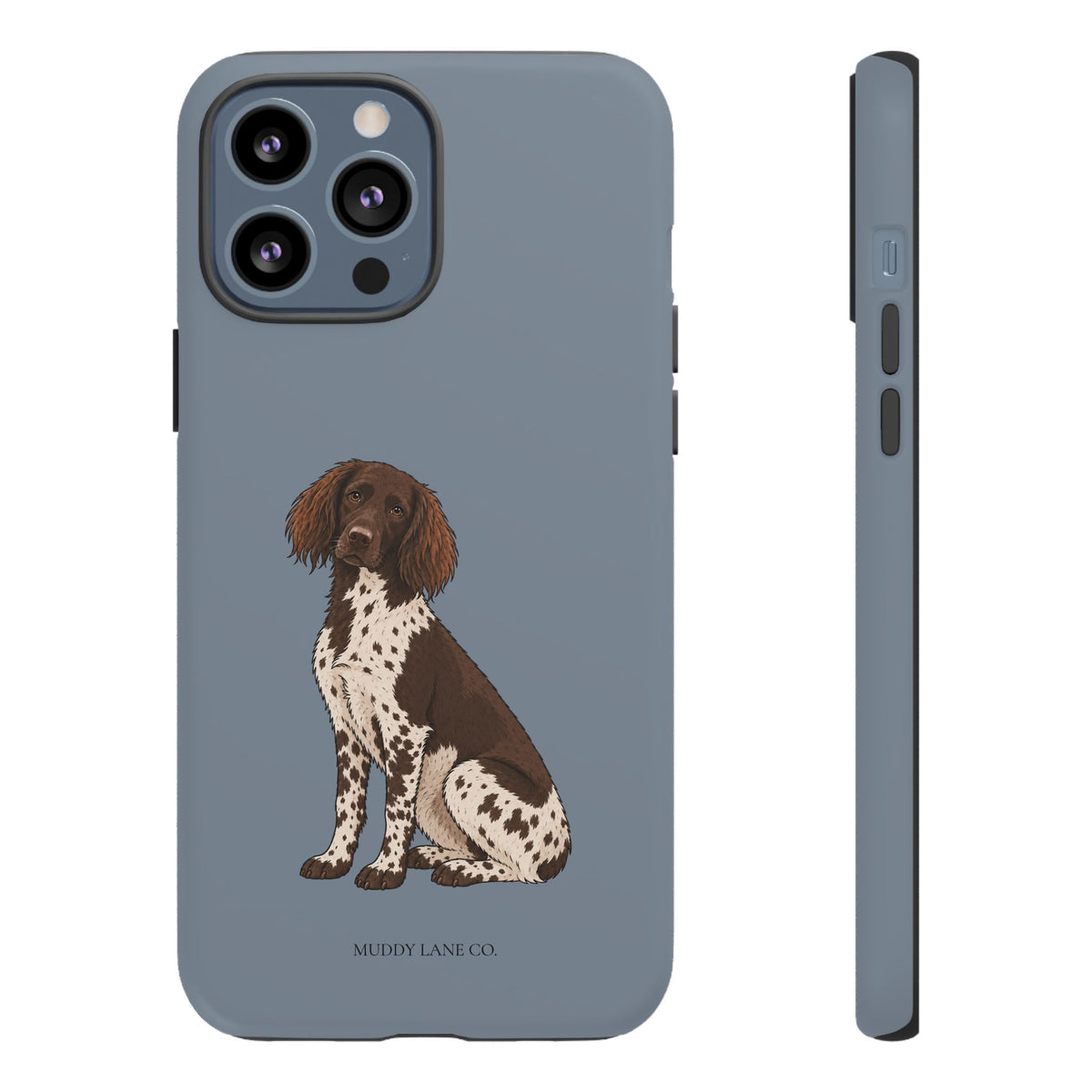 Spaniel Tough Phone Case in Smoke Blue Matte