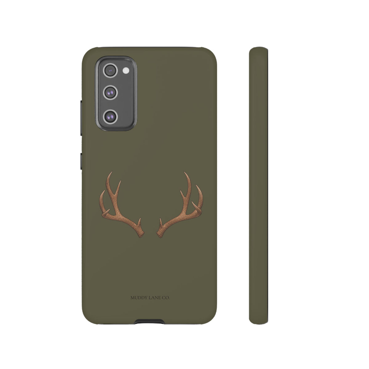 Antlers Tough Phone Case in Muddy Green Matte