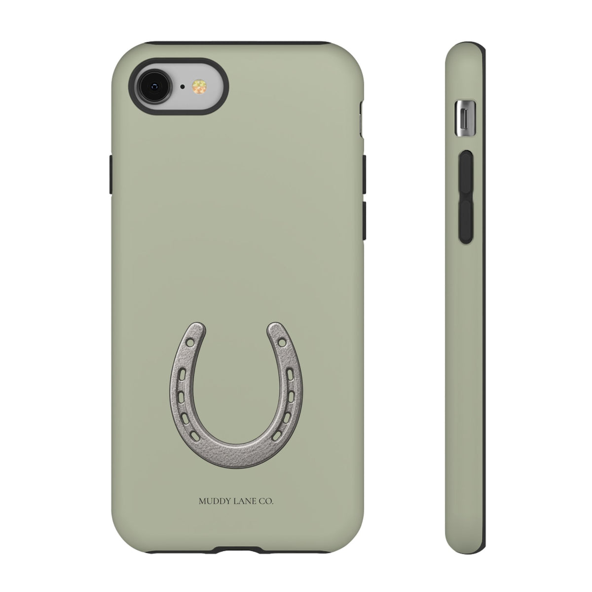 Horseshoe phone case in Light Sage by Muddy Lane Co, photo 2