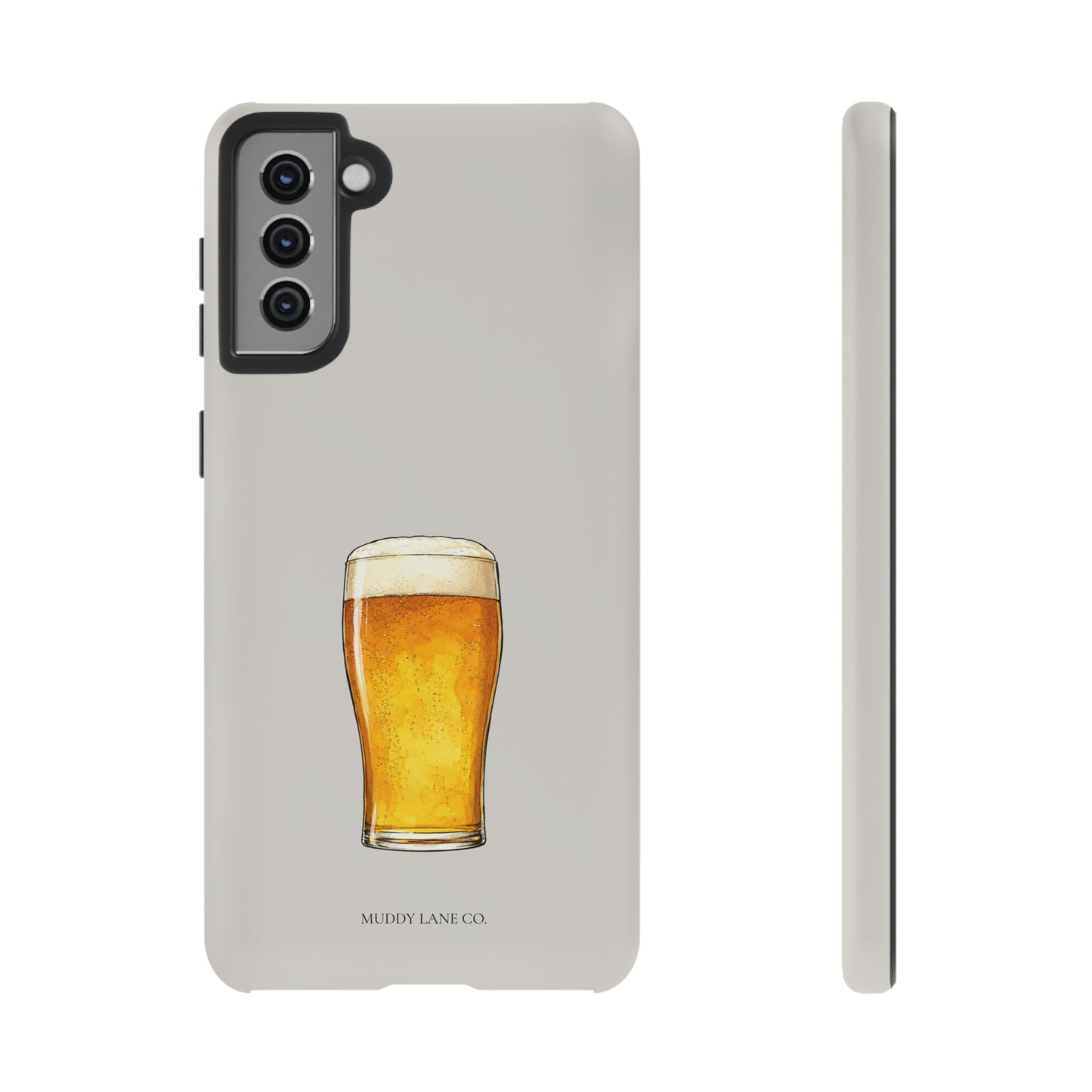 Pub Pint Tough Phone Case in Soft Grey Matte