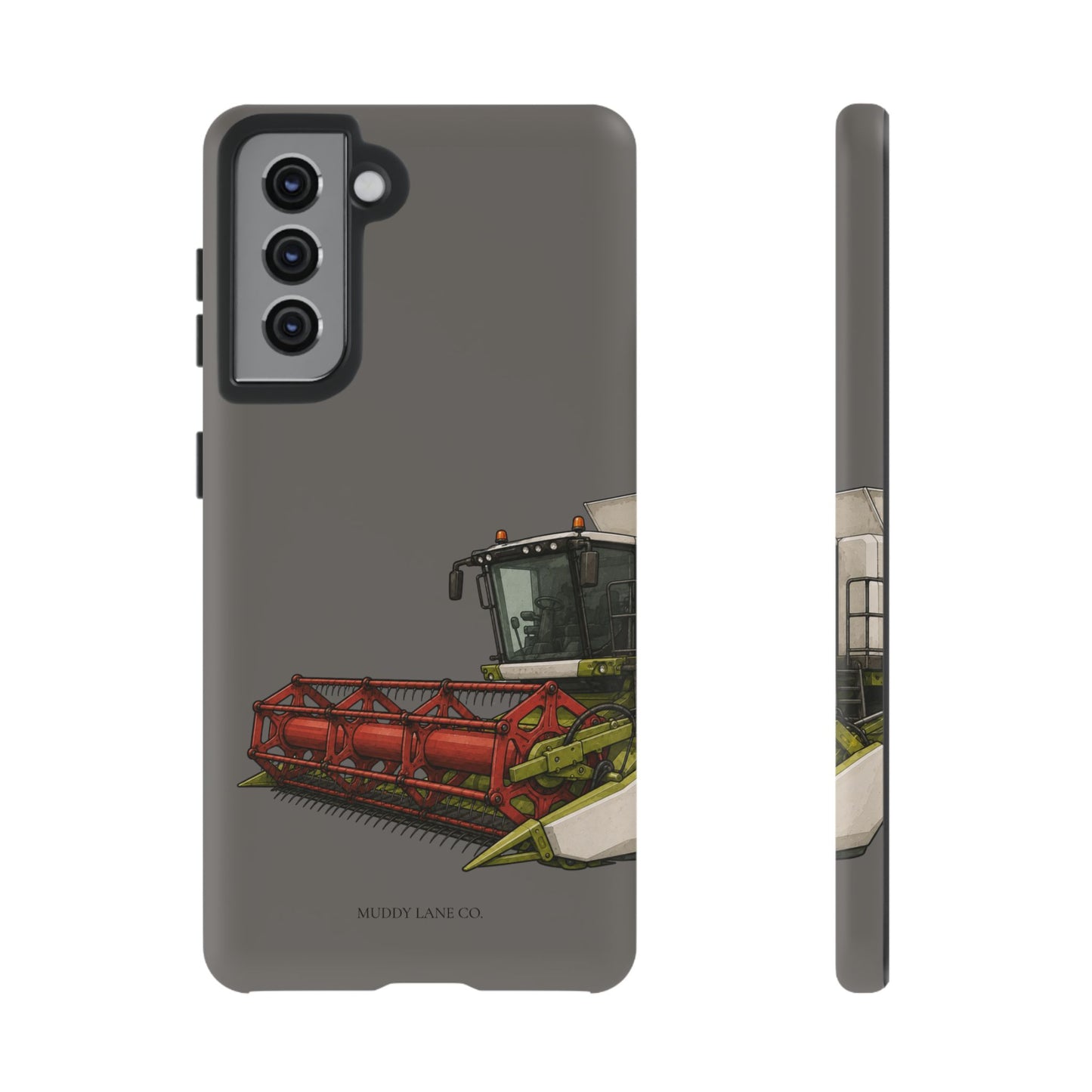 Combine Harvester Close-Up Tough Phone Case in Dark Grey Matte