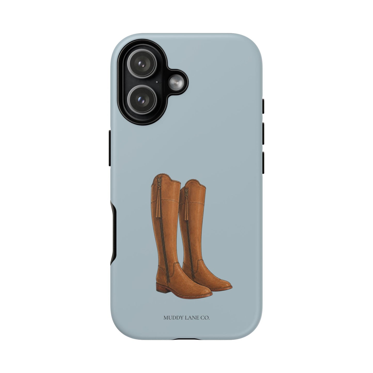 Riding Boots Tough Phone Case in Dusty Blue Matte