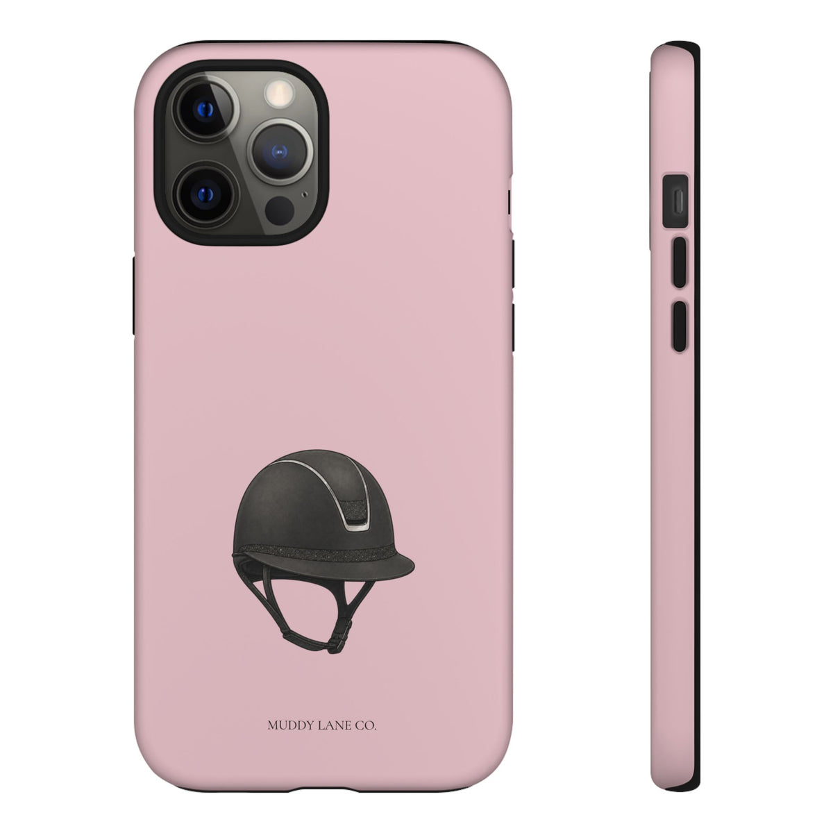 Riding Helmet Tough Phone Case in Soft Rosette Pink Matte