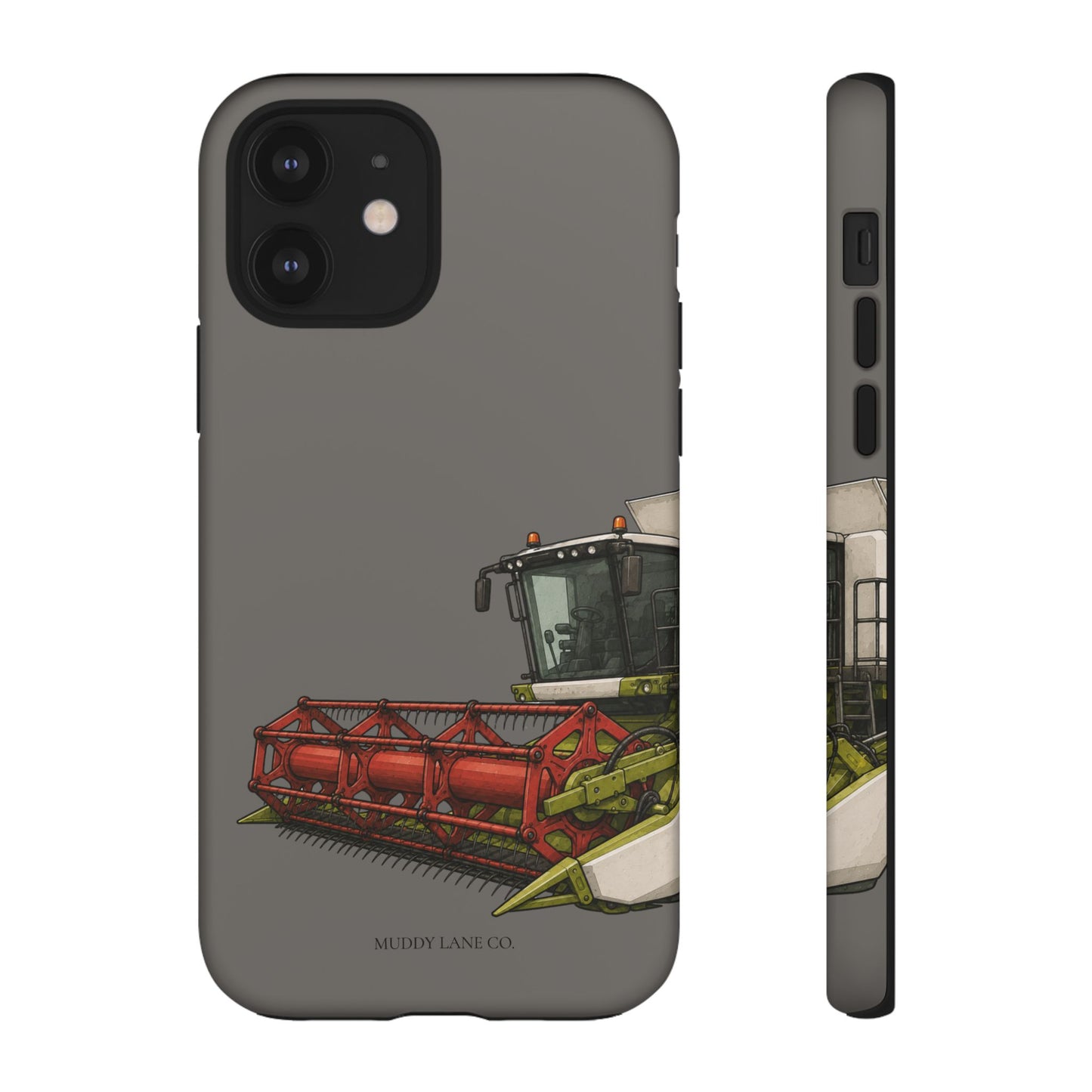 Combine Harvester Close-Up Tough Phone Case in Dark Grey Matte