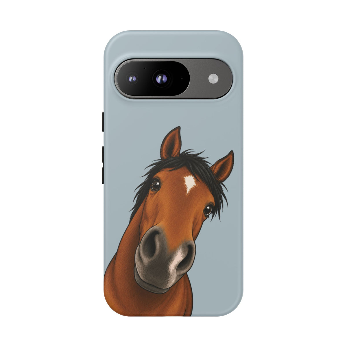 Boop Horse Tough Phone Case in Dusty Blue Matte