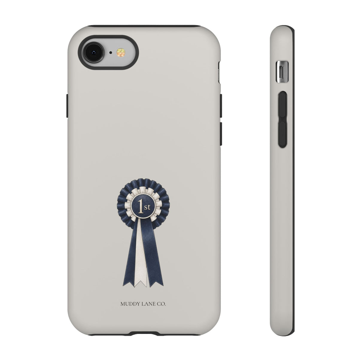 Show Rosette phone case in Soft Grey by Muddy Lane Co, photo 2