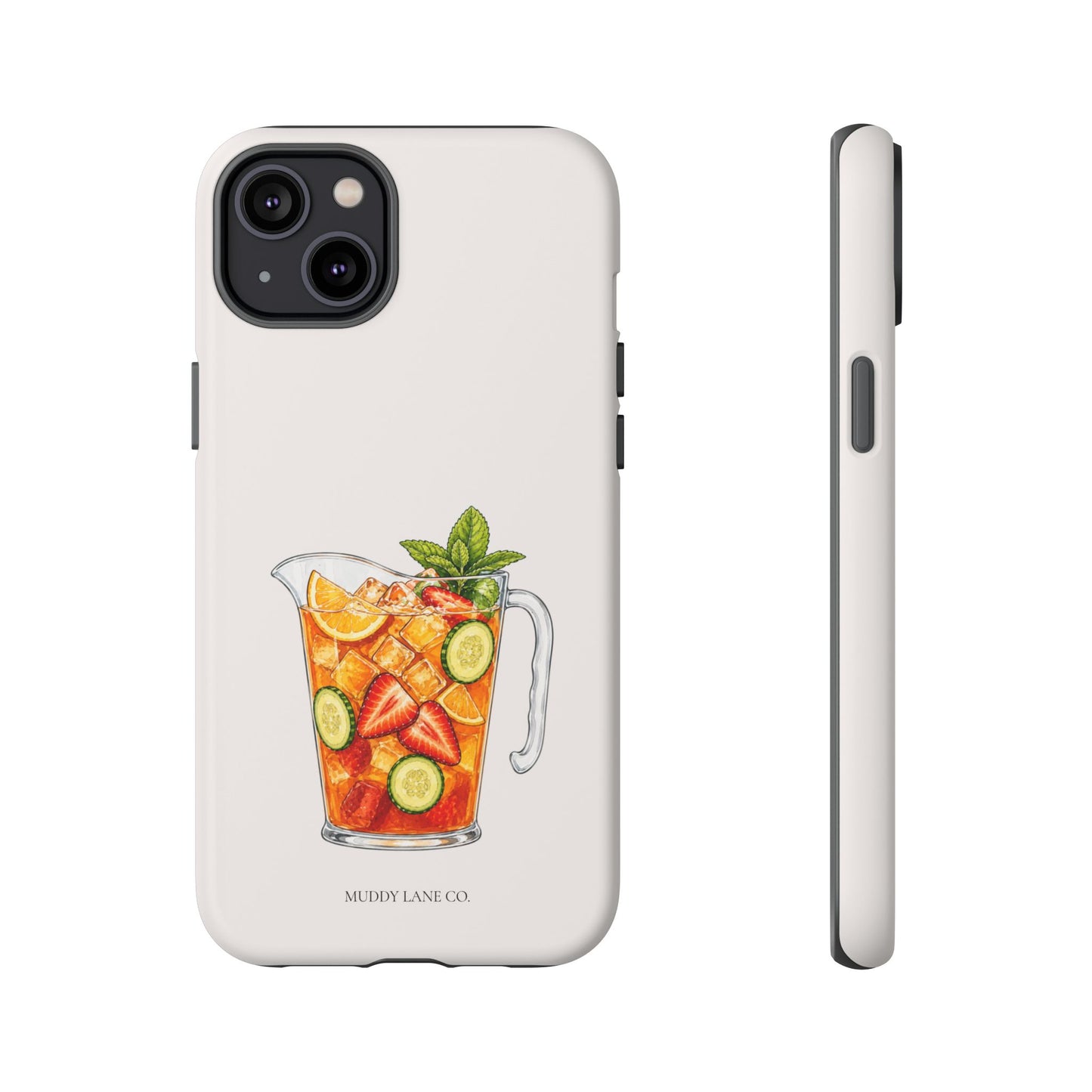 Summer Drink Jug Tough Phone Case in Warm Cream Matte