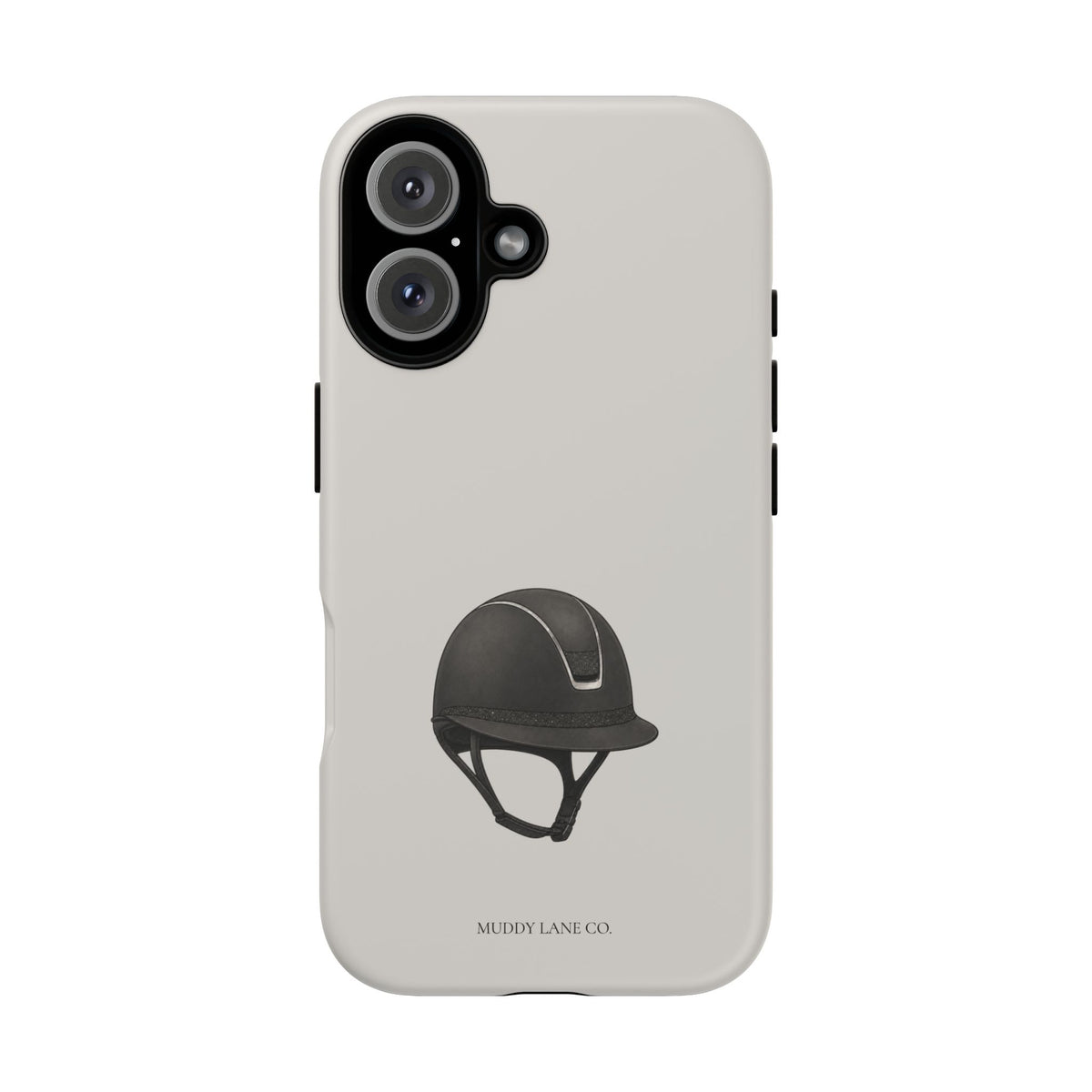 Riding Helmet Tough Phone Case in Soft Grey Matte